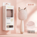 Cat Ear Air Cushion Massage Comb | Portable Hair Brush Air Cushion Comb QXL Colorful pink