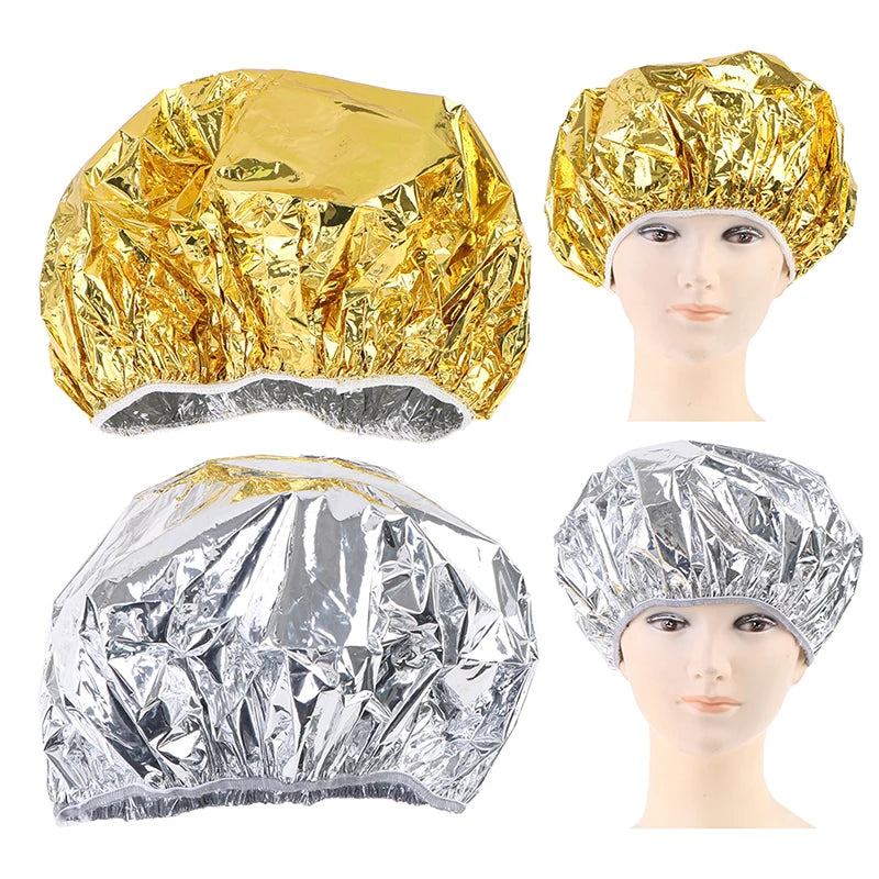 Aluminum Foil Thermal Hair Cap | Salon Hair Dyeing & Shower Hair Dyeing Cap QXL
