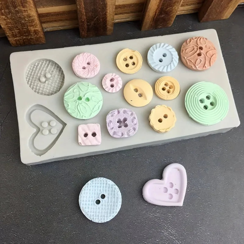 Button Shape Silicone Mold for Soap, Candle & Resin Crafts Silicone Craft Mold QXL