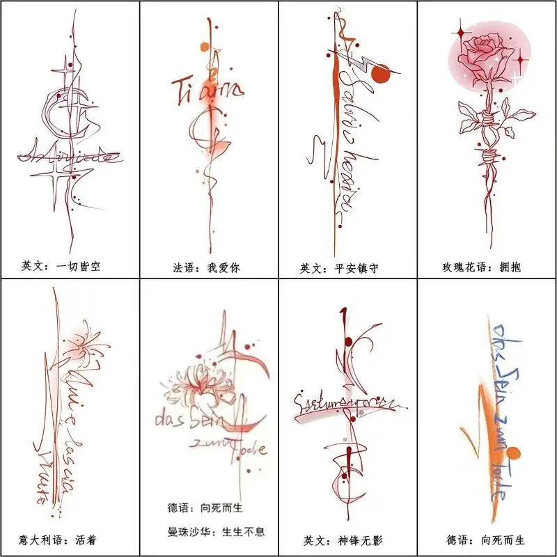Waterproof Colorful Temporary Tattoo Stickers | Body Art Temporary Tattoo Stickers QXL Two sets 01 China Mainland