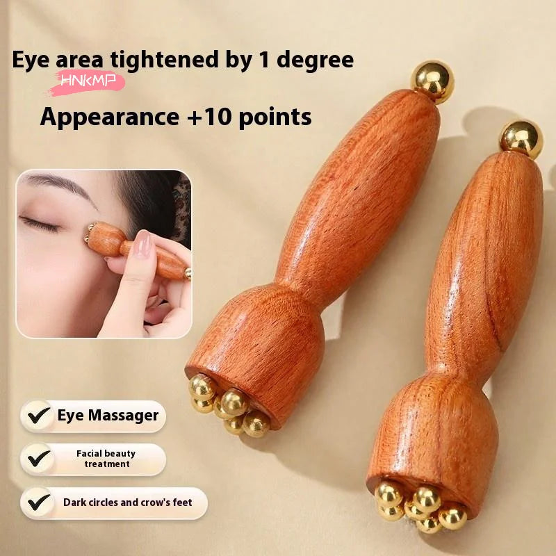 Brass Lotus Gua Sha Eye & Face Massage Stick | Dual-Ended Gua Sha Massage Stick QXL