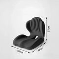 Memory Foam Seat Cushion & Lumbar Support Pillow Set | Office & Car Seat Cushion Set QXL BLACK 1 A