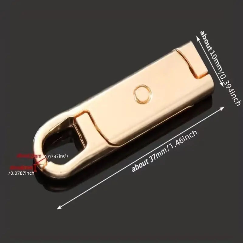 4-Pack Rotating Alloy Zipper Pulls for Luggage & Bags Zipper Pull Charms QXL