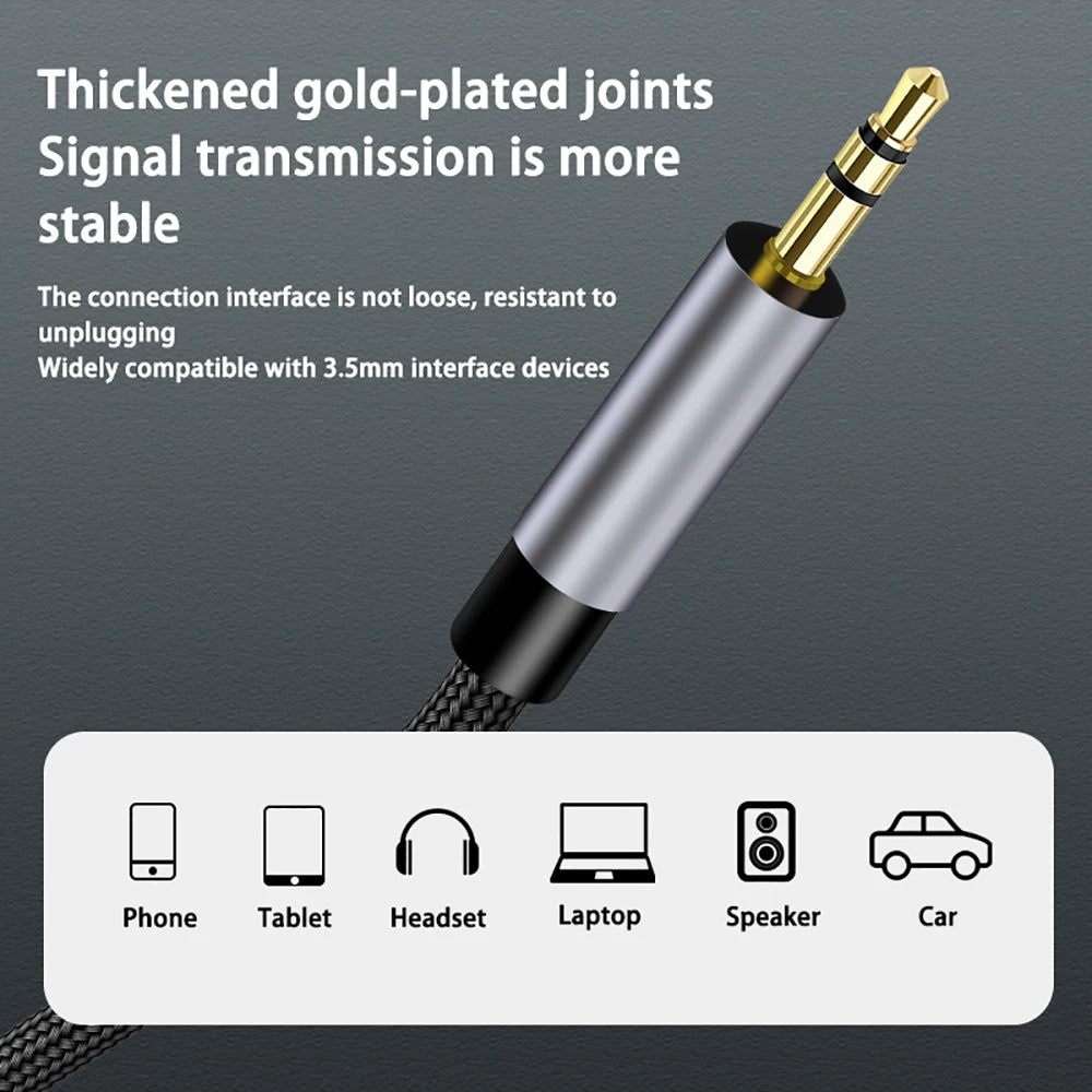 USB-C to 3.5mm AUX Audio Adapter Cable with DAC USB-C Audio Adapter QXL