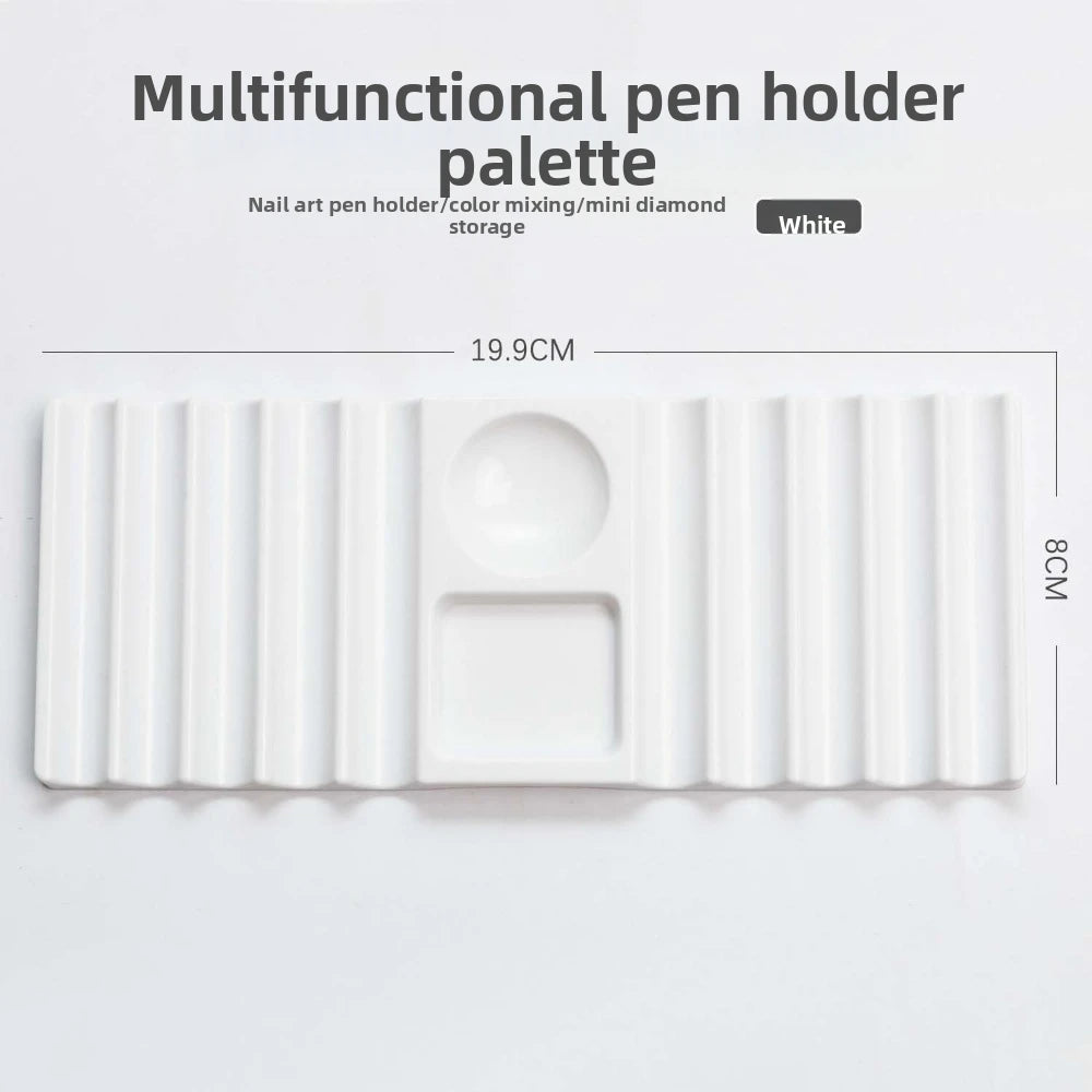 10-Compartment Nail Art Tool Holder & Color Palette Stand Nail Art Organizer QXL