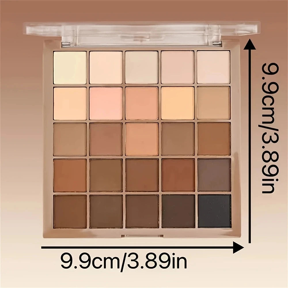 25-Color Eyeshadow Palette | Neutral Browns & Earth Tones Eyeshadow Palette QXL