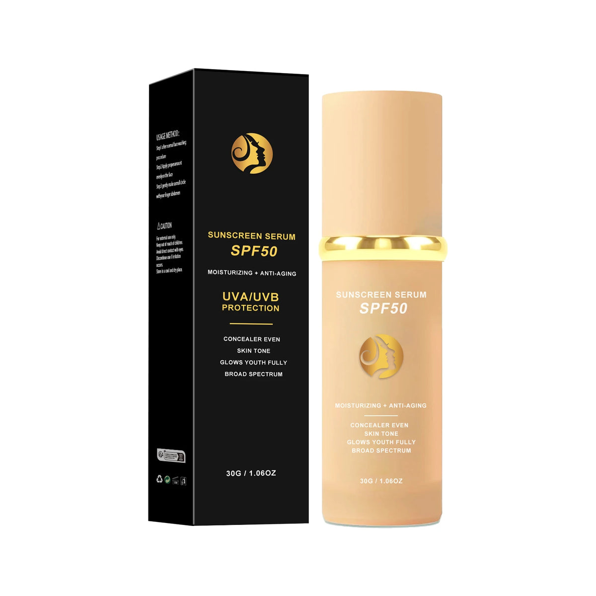 SPF50 PA+++ Full Coverage Matte Foundation – Waterproof 30g Liquid Foundation SPF50 QXL 3PCS 30g