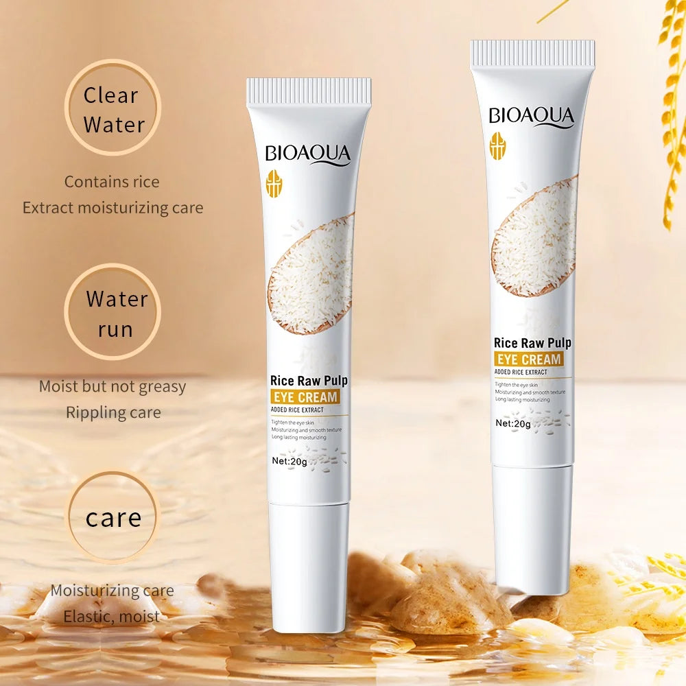 BIOAOUA Rice Extract Eye Cream – Brightening & Moisturizing 20g Eye Cream QXL
