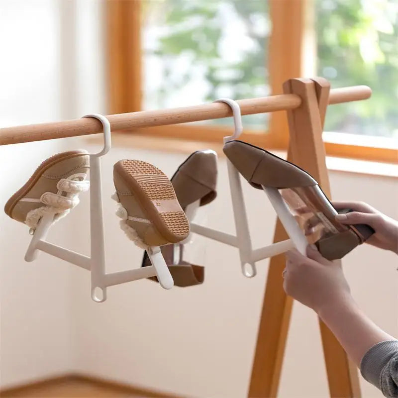 Hanging Shoe Drying Rack – Hook Holder for Balcony & Closet Shoe Drying Rack QXL