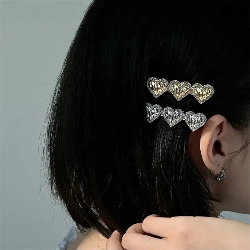 Glitter Rhinestone Hair Clip | Geometric Flower Barrette Rhinestone Hair Clip QXL