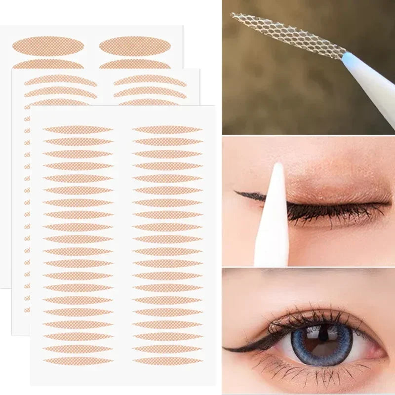 Lace Mesh Double Eyelid Tape Strips | Breathable Lift Stickers Eyelid Tape Strips QXL