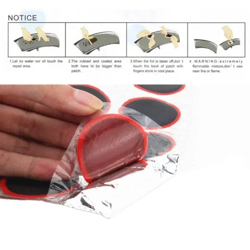 48-Pack 25mm No-Glue Bike Puncture Repair Patches | Inner Tube Puncture Repair Patches QXL
