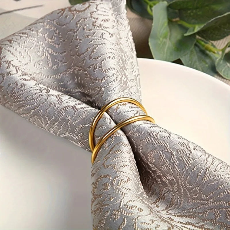 Gold Metal Spiral Napkin Rings for Weddings & Dining Napkin Rings QXL