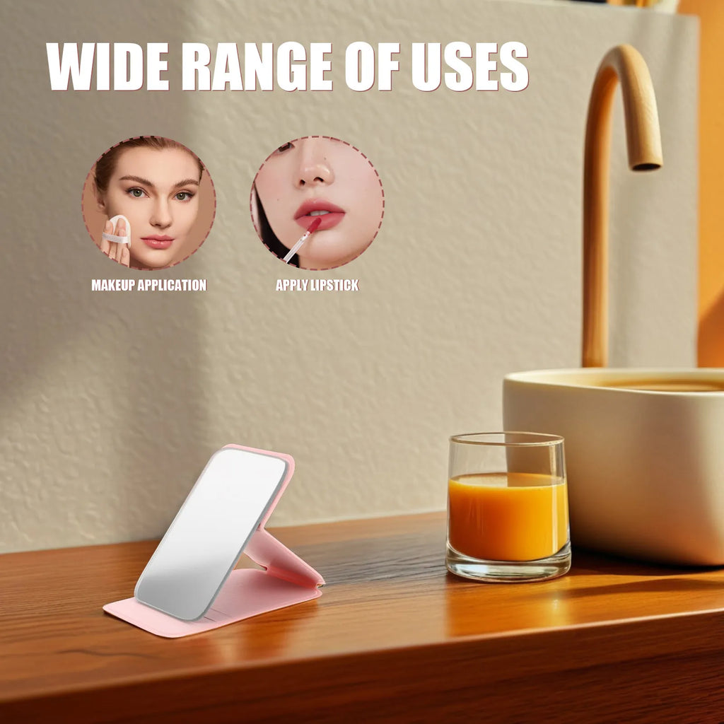 Compact Folding Makeup Mirror | Portable Pocket Purse Mirror Compact Vanity Mirror QXL