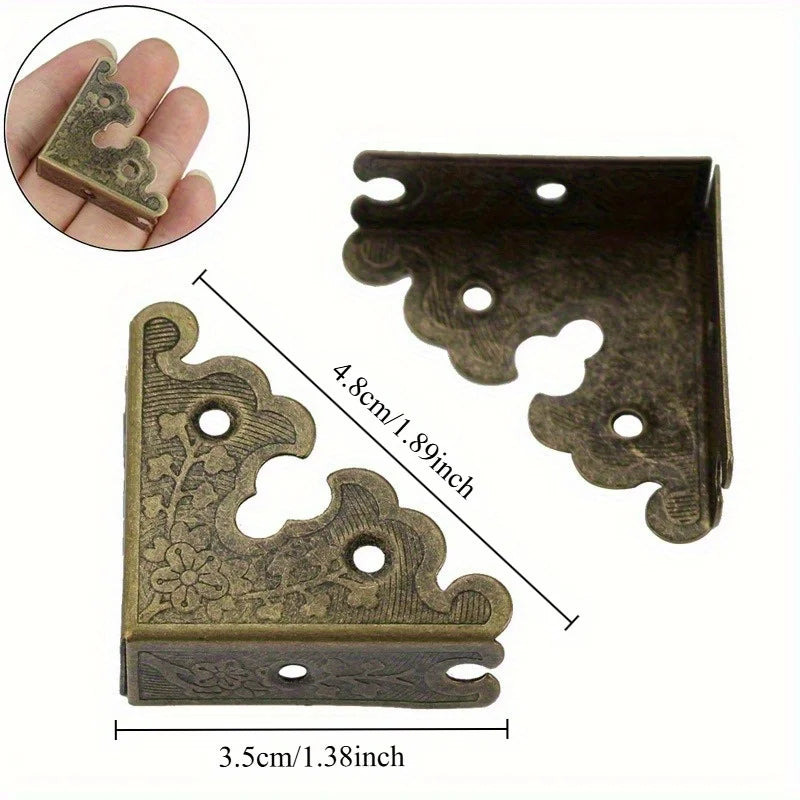 8-Pack 34mm Metal Box Corner Protectors – Decorative Iron Box Corner Protectors QXL