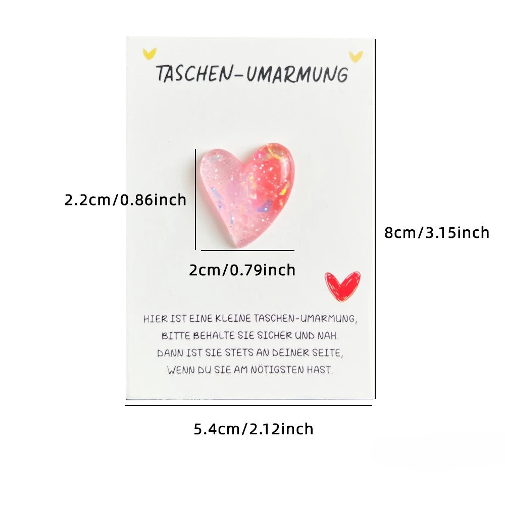 Heart Pocket Hug Tokens with Encouragement Cards | 8–40 Pack Party Favour Token QXL