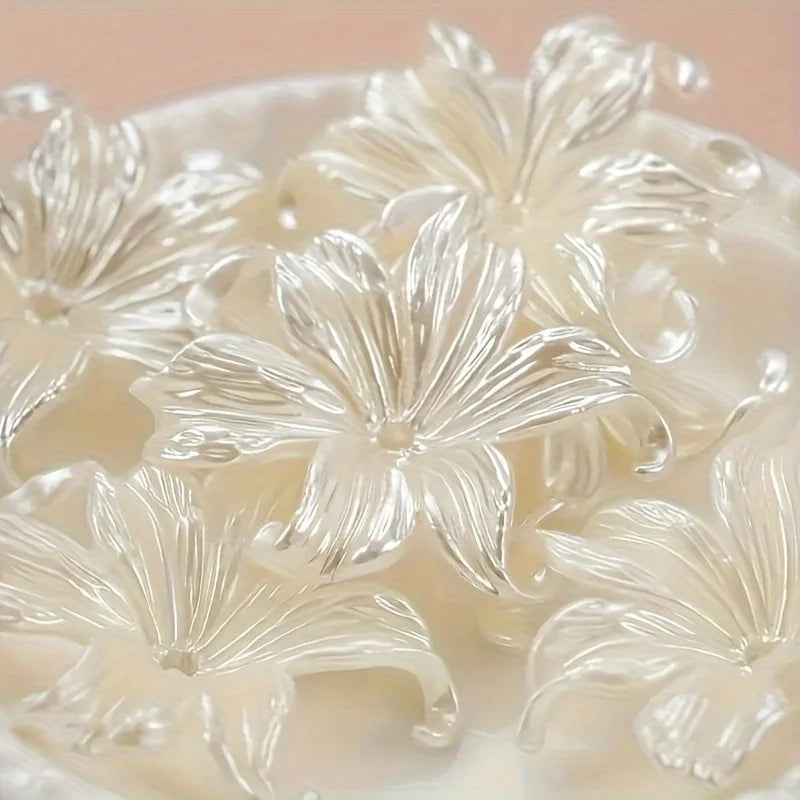 Iris Flower Plastic Beads | DIY Jewelry Making Supplies DIY Craft Beads QXL