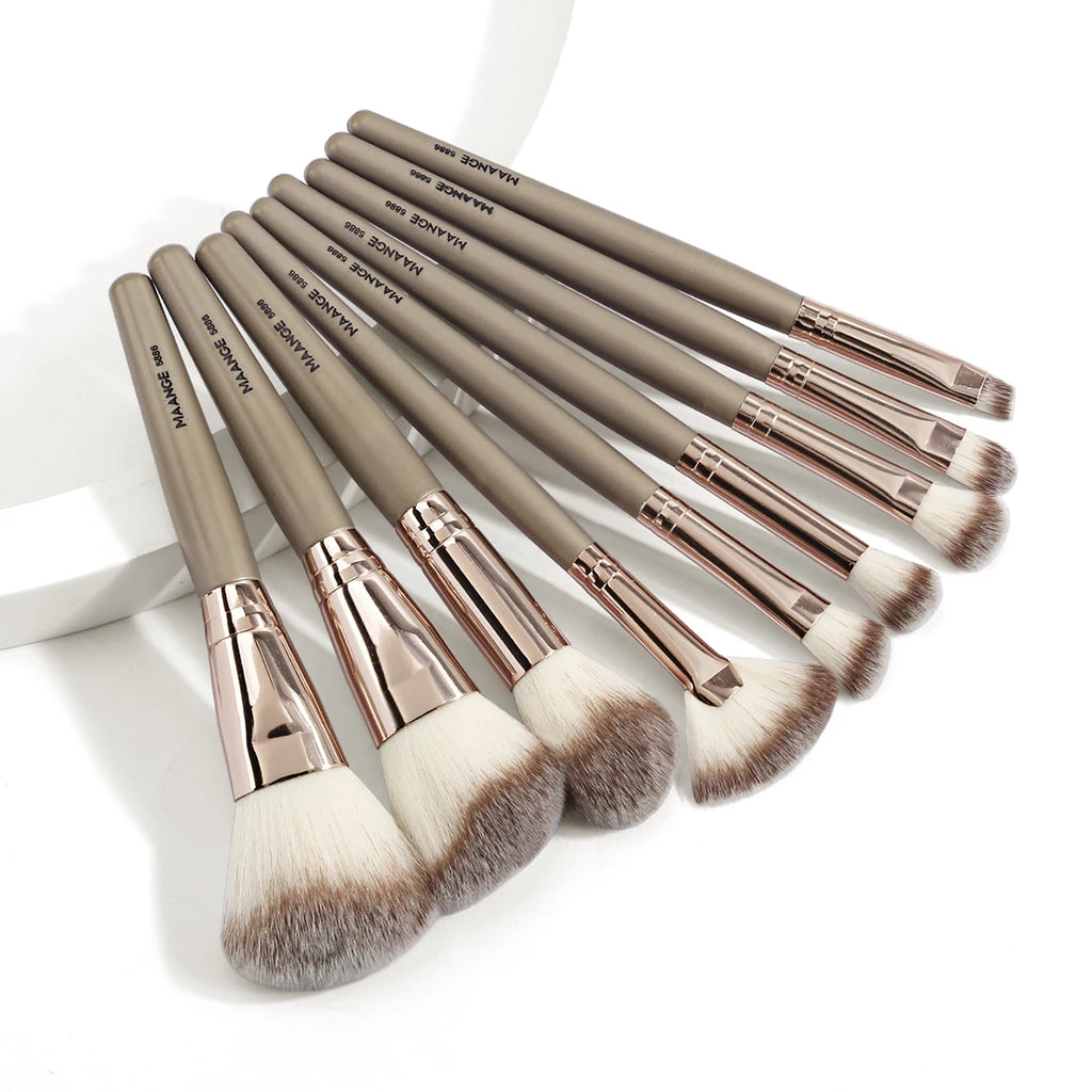 MAANGE 11-Piece Makeup Brush Set | Contour, Eye & Face Kit Makeup Brush Set QXL