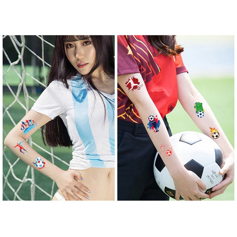 Kids Football Soccer Temporary Tattoo Stickers – 10 Sheets Temporary Tattoo Stickers QXL