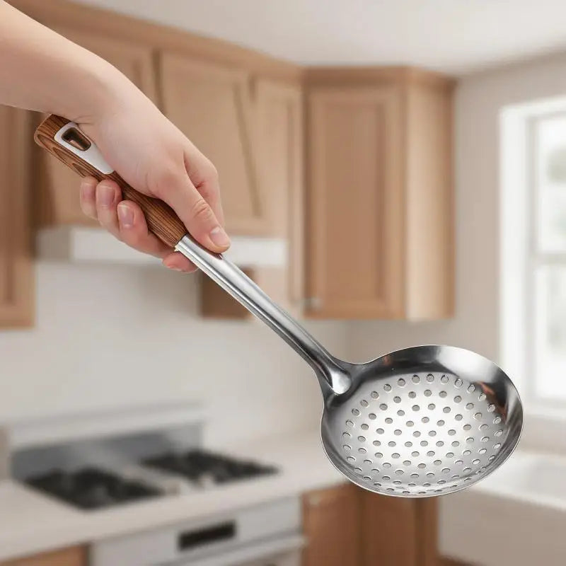 Stainless Steel Mesh Oil Skimmer & Colander Spoon 12–18" Mesh Colander Spoon QXL