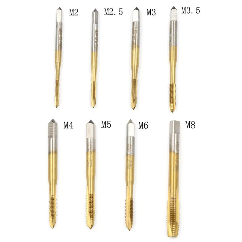 HSS Straight Flute Plug Thread Tap M2–M8 | Metric Tap Set Screw Thread Tap QXL