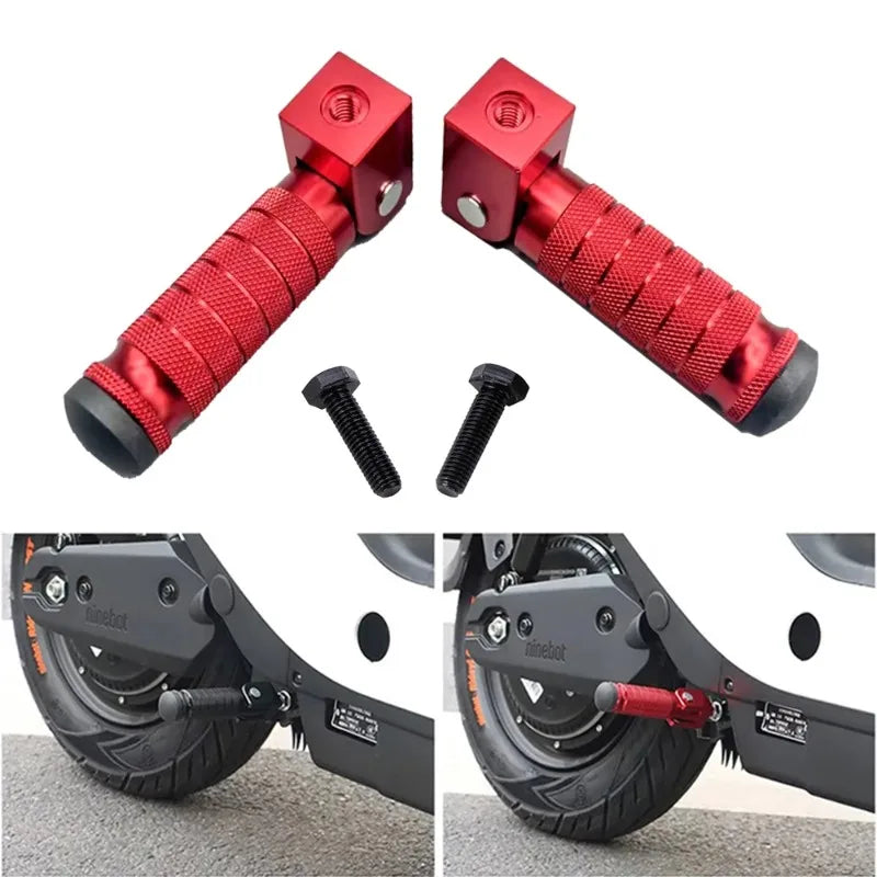 M8 Foldable Motorcycle Rear Footrest Pegs | Aluminium Alloy Pair Motorcycle Footrest Pegs QXL