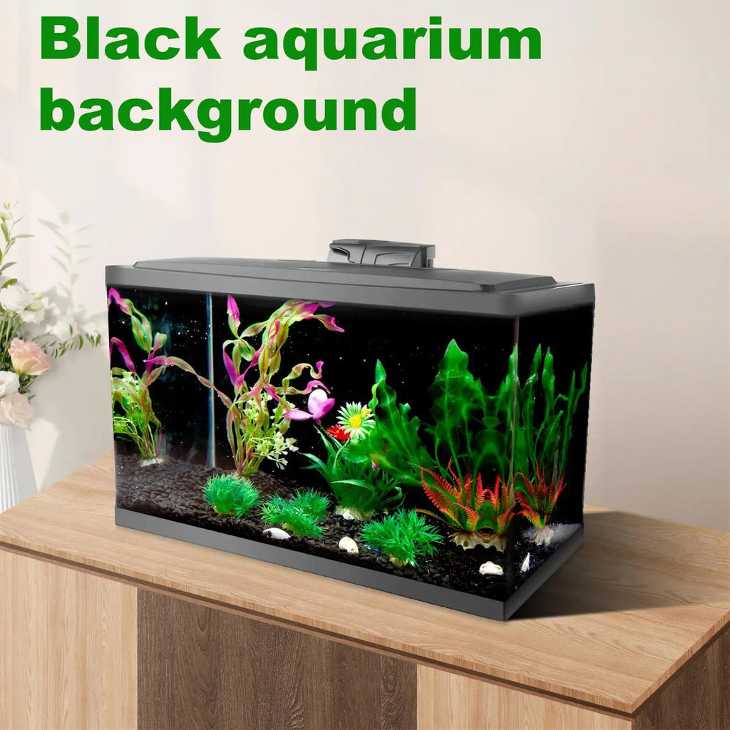 Black Aquarium Background Static Cling Sticker | PVC Fish Tank Aquarium Background QXL