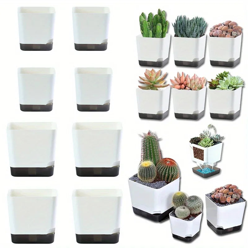 5-Pack Self-Watering Planters with Drainage & Reservoir Self-Watering Planter QXL