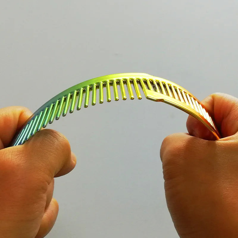 Electroplating Rainbow Barber Comb | Colorful Resin Salon Tool Barber Hair Comb QXL