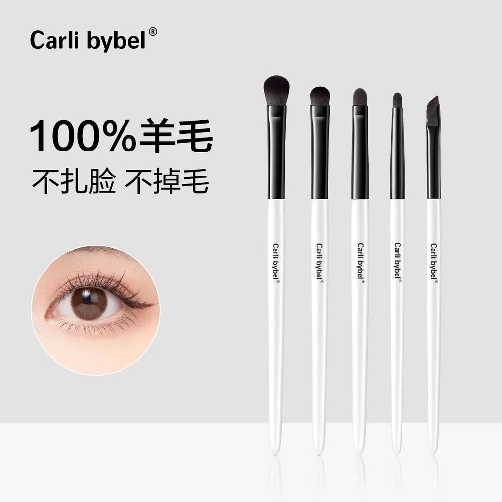5-Pc Goat Hair Makeup Brush Set | Eyeshadow Blush & Powder Makeup Brush Set QXL 5 eyeshadow brushes