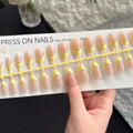 30-Pack Almond Press On Nails | Matte Nude & Glossy Tips Press-On Nail Tips QXL -30pcs-8