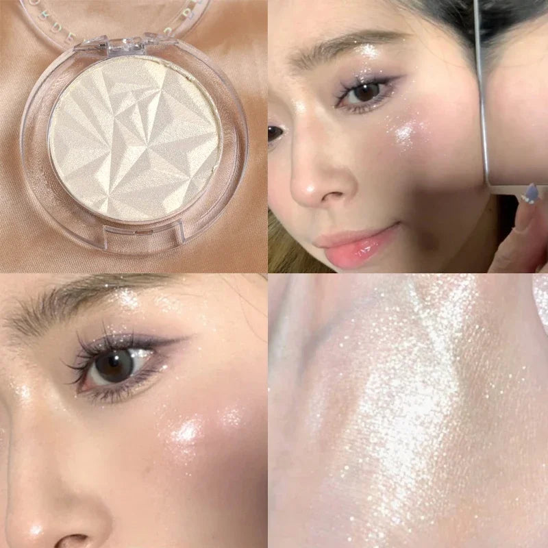 Highlighter Powder Palette | Shimmer Glow Face Contour Highlighter Palette QXL