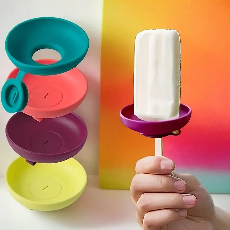 Leak-Proof Silicone Popsicle Molds | Drip Lid Freezer Tray Popsicle Mold Set QXL