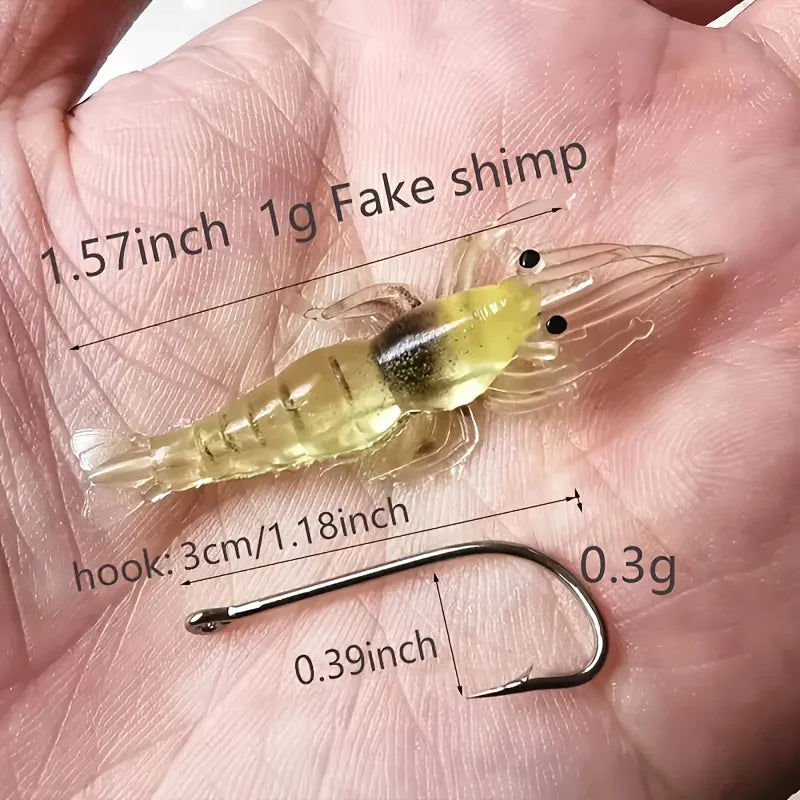 Soft Shrimp Fishing Lures Set | Fresh & Saltwater Bait Soft Fishing Lures QXL