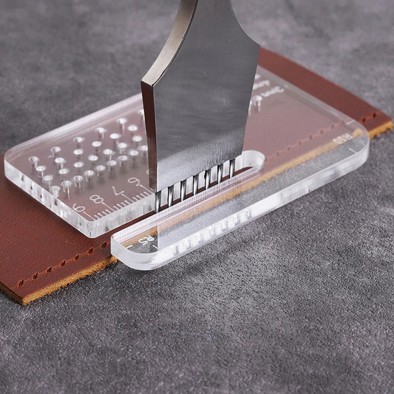 Acrylic Leather Cutting Distance Ruler 4mm Stitching Guide Tool