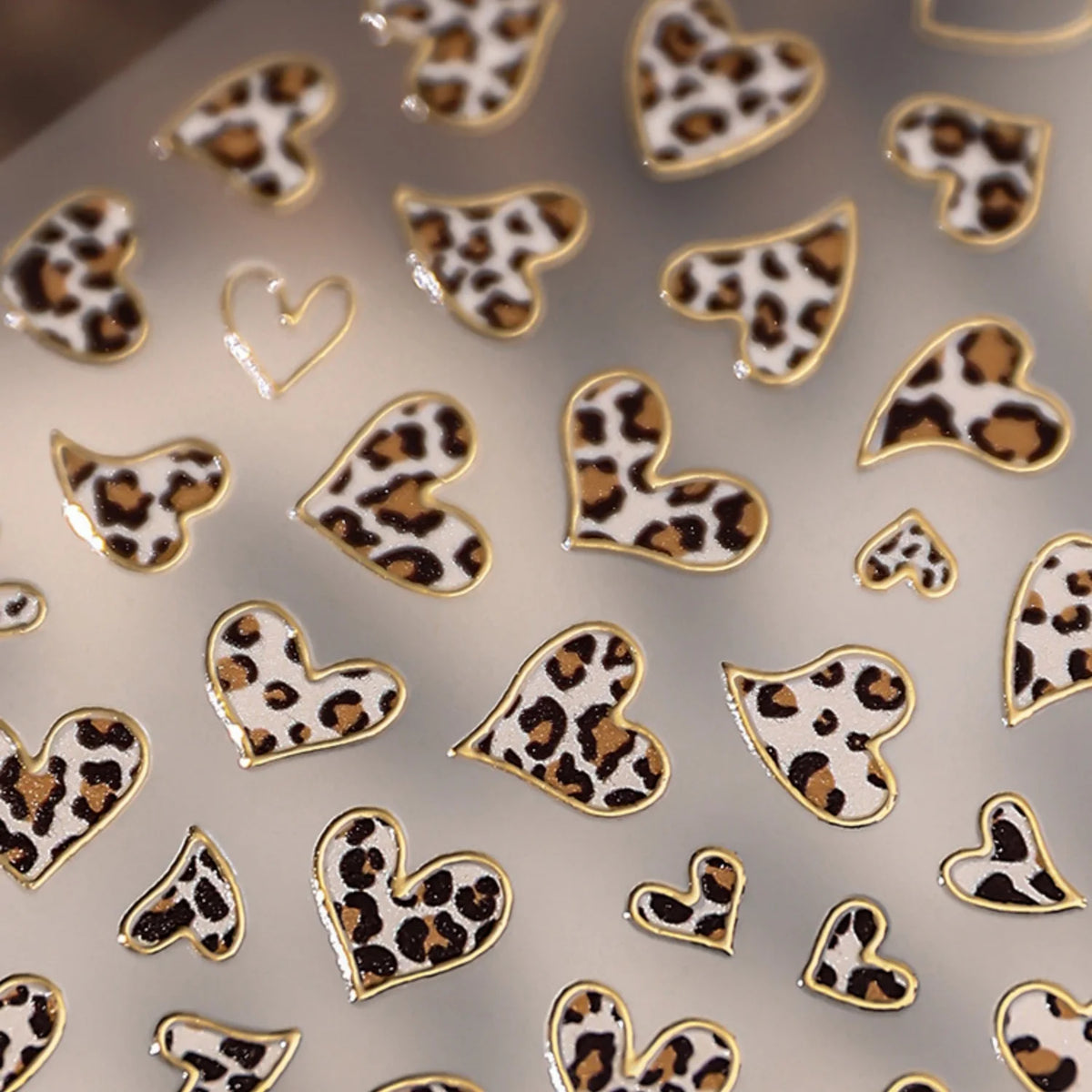 5D Leopard Print Y2K Nail Art Stickers | Self-Adhesive Decals Nail Art Stickers QXL
