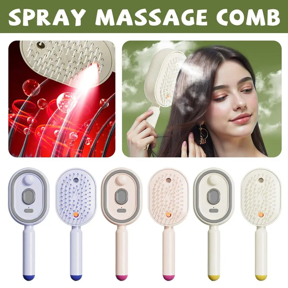 2-in-1 Anti-Static Spray Massage Comb | Air Cushion Hair Care Spray Massage Comb QXL