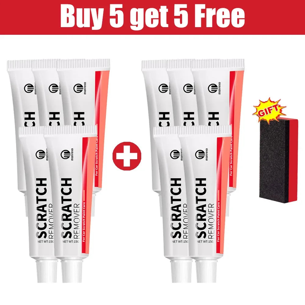 Car Scratch Remover Polishing Paste & Sponge Kit Car Polishing Kit QXL 10 PCS