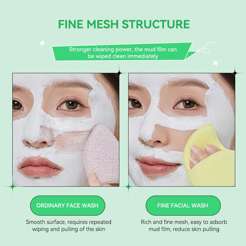 Gecomo Mango Face Wash Glove Sponge | Deep Cleansing Puff Face Cleansing Sponge QXL