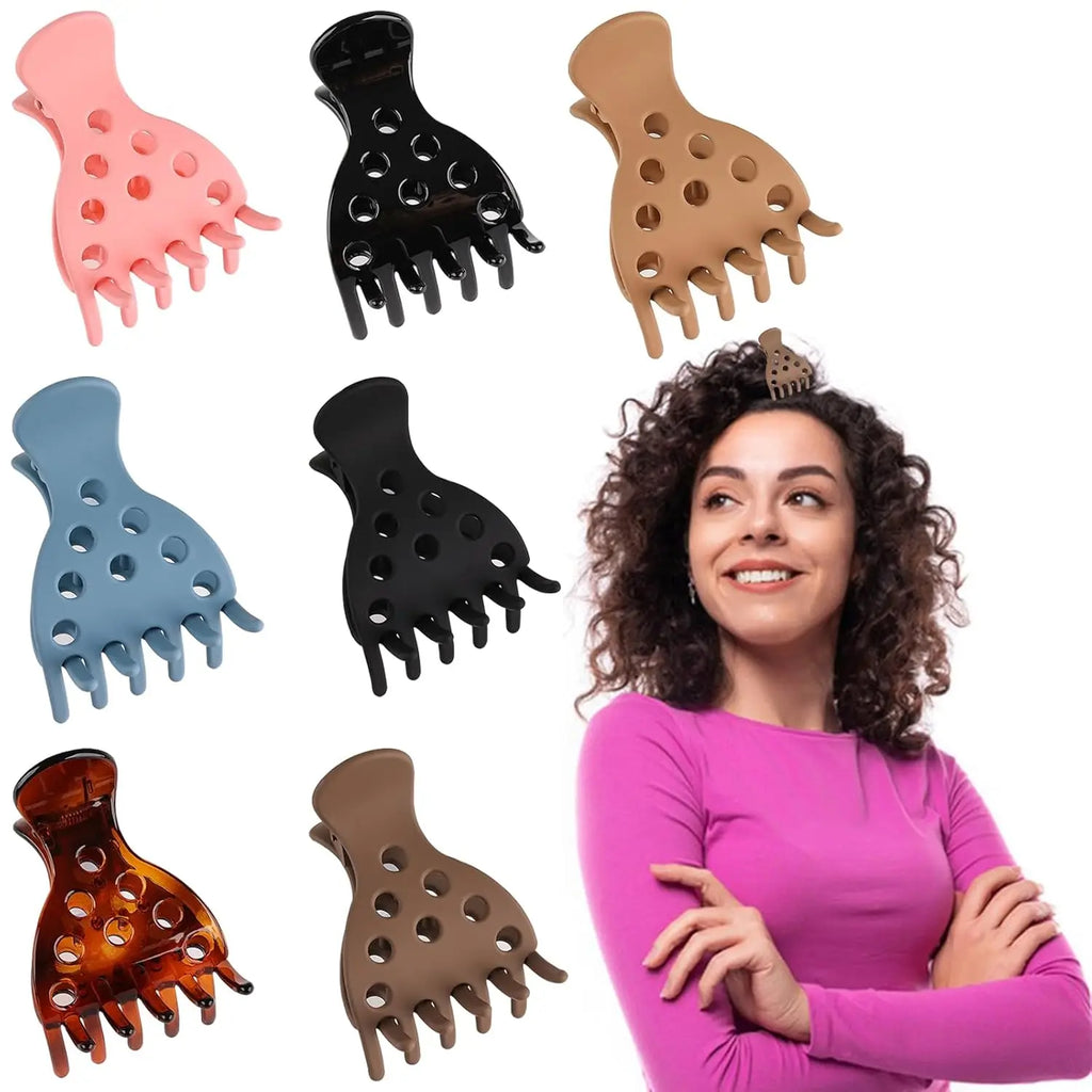 7-Pack Root Lift Claw Clips for Curly Hair | No-Crease Hair Root Clip QXL