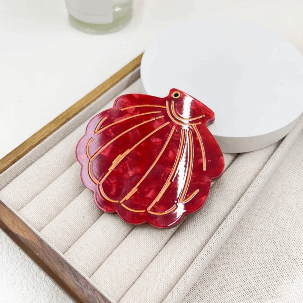 Shell Shape Folding Travel Makeup Mirror | Acetic Acid Compact Travel Mirror QXL 6