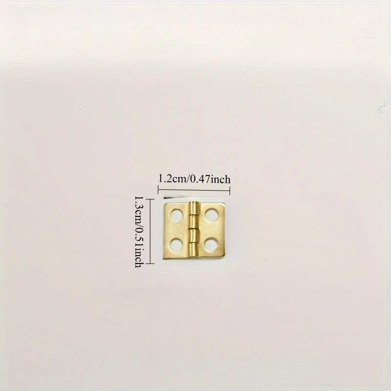 Brass Mini Flat Folding Hinges for Jewelry & Wooden Boxes Mini Folding Hinges QXL