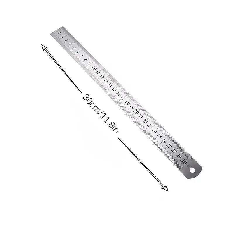 Metal Ruler Transparent Markings | Student, Office & Drafting Metal Drafting Ruler QXL