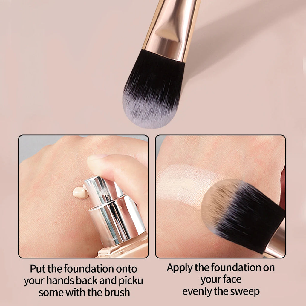 KOSSHOW Marble Foundation & Face Mask Brush – Dual Use Foundation Makeup Brush QXL