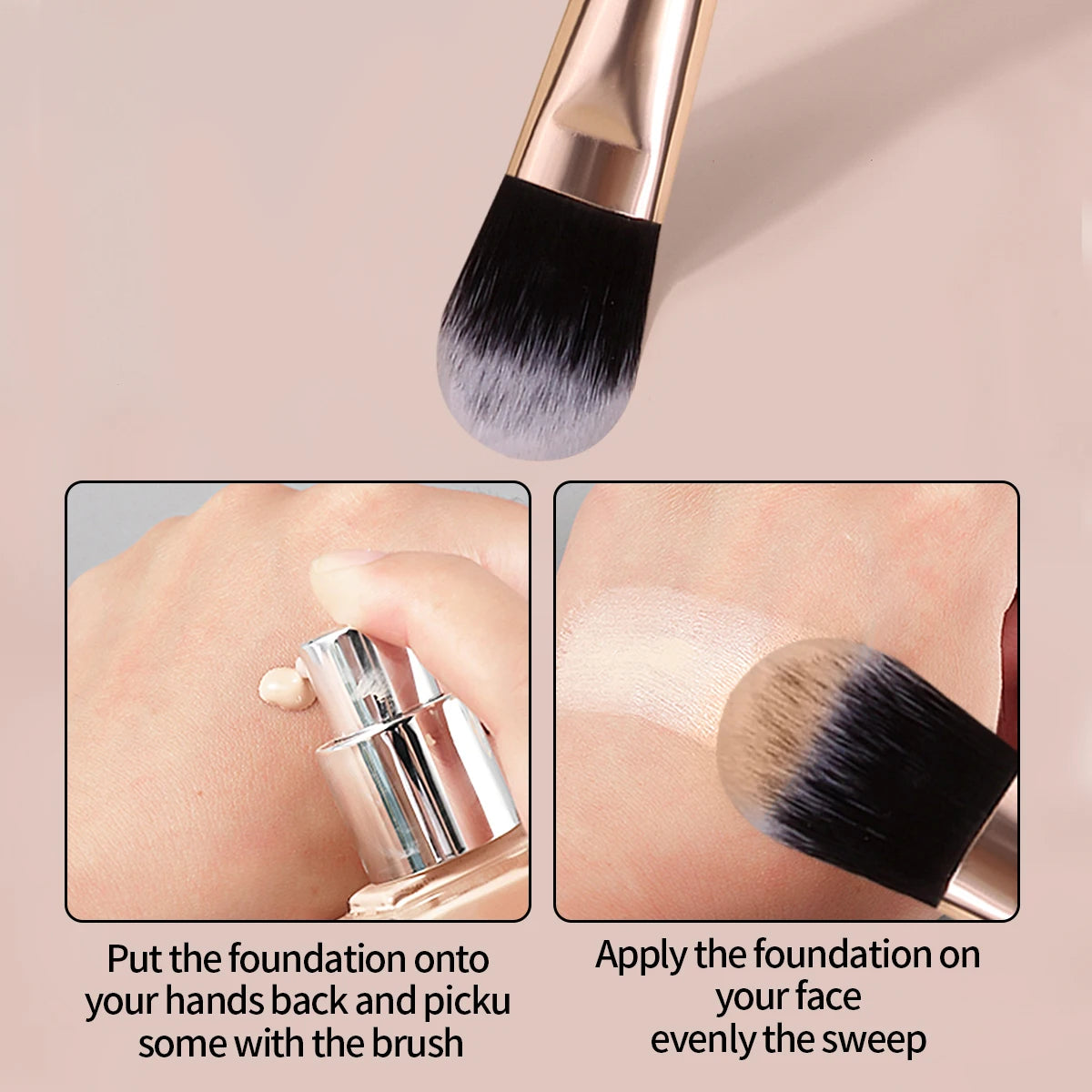 KOSSHOW Marble Foundation & Face Mask Brush – Dual Use Foundation Makeup Brush QXL