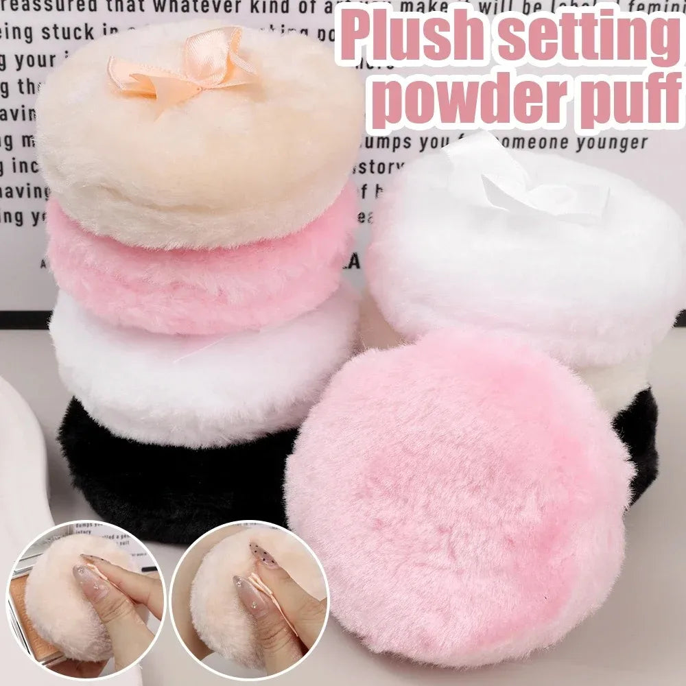 Large Velvet Powder Puff | Washable Face & Body Applicator Makeup Powder Puff QXL