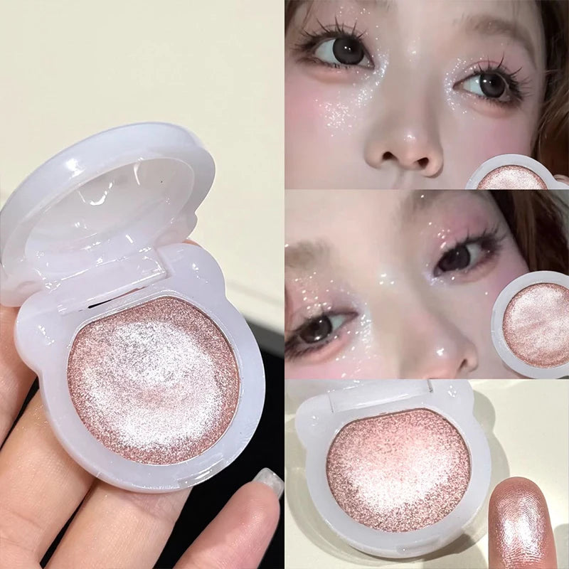 QiBest Pearlescent Glitter Eyeshadow Palette | Highlighter & Blush Glitter Eyeshadow Palette QXL