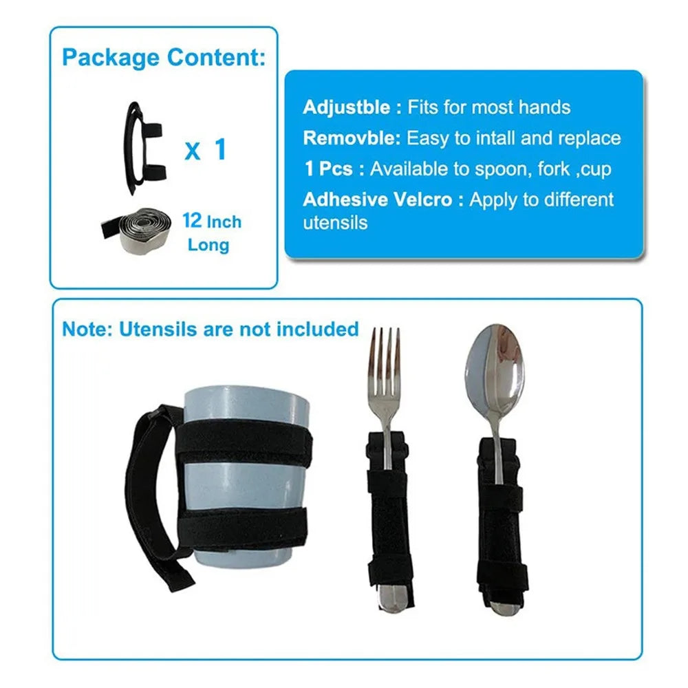 Adaptive Utensil Holder Strap | Anti-Shake Eating Bracelet Adaptive Utensil Strap QXL