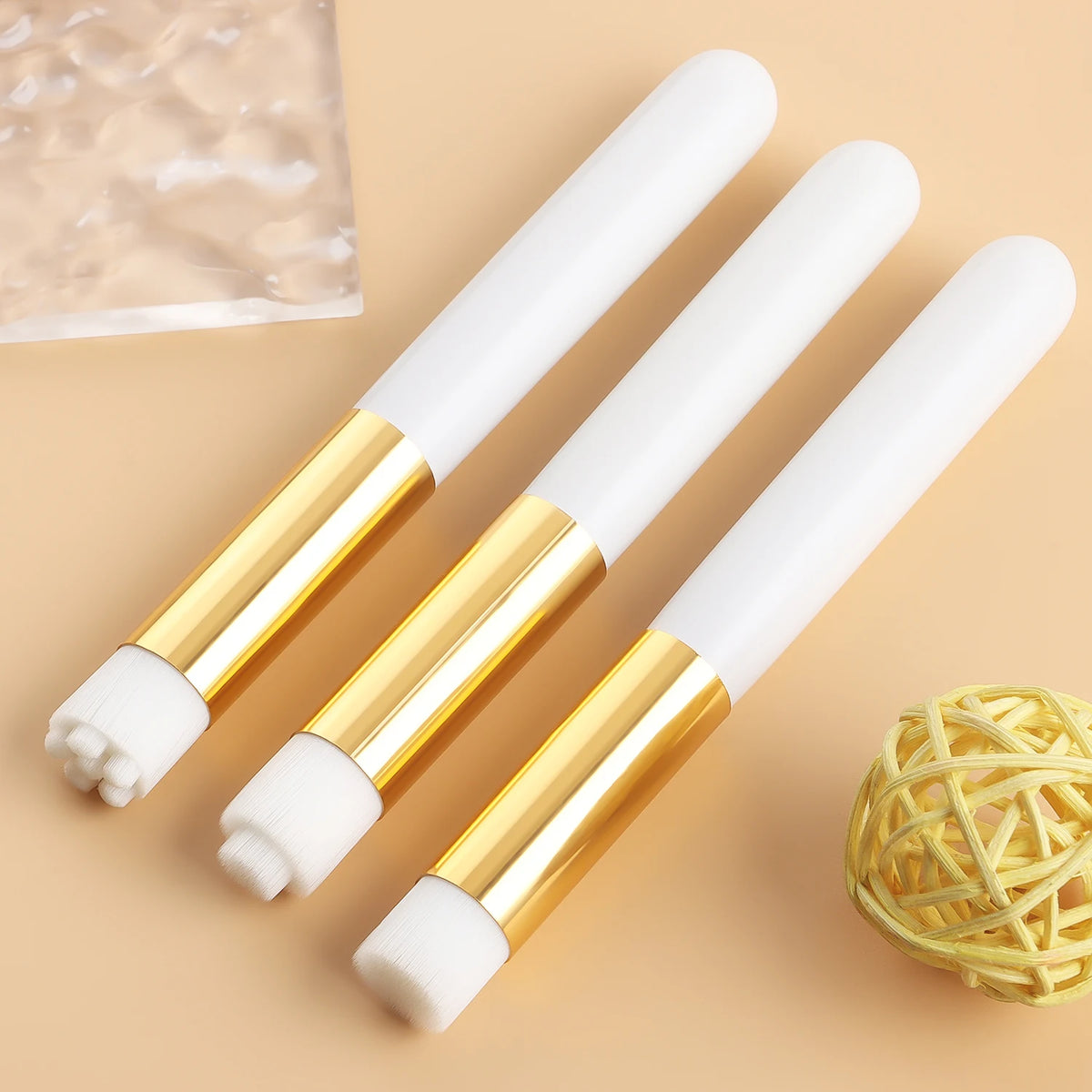 3-Pack Soft Nose & Lash Cleansing Brushes | Pore Cleanser Facial Cleansing Brush QXL White 3pcs