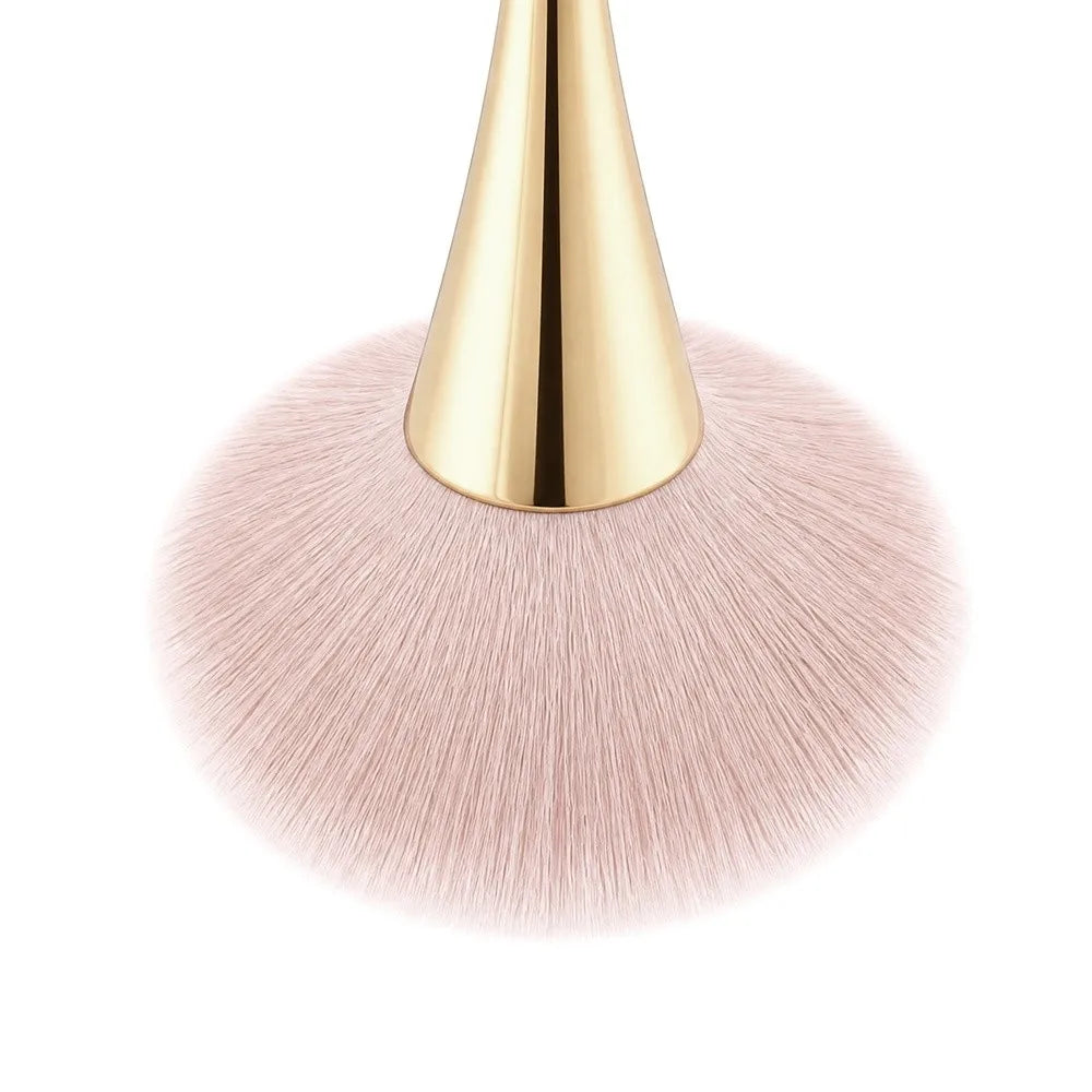 Soft Fluffy Nail Dust Brush | Large Gold Manicure Cleaner Nail Dust Brush QXL
